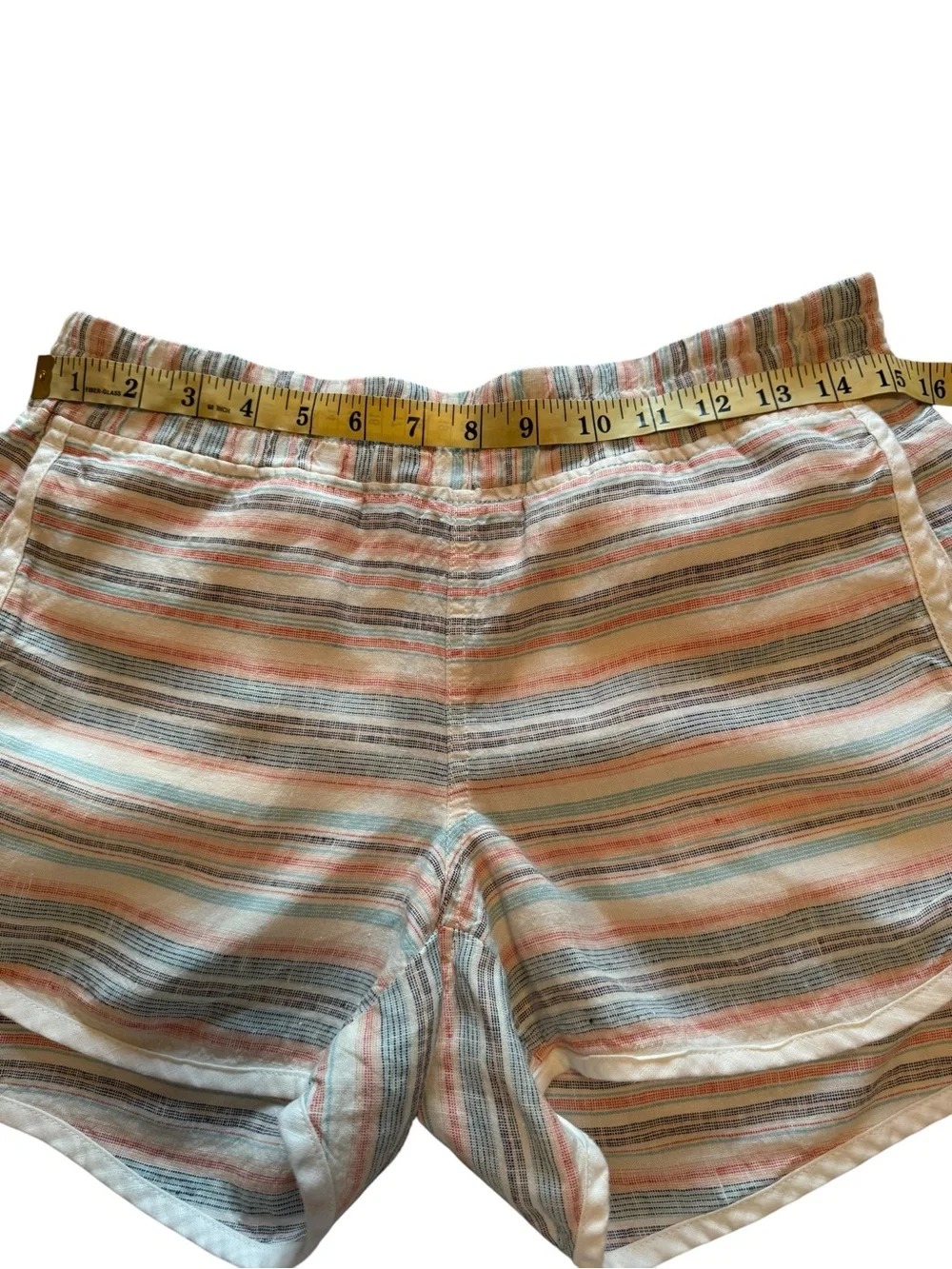 Athleta Striped Pastel Elastic-Waist Athletic Shorts